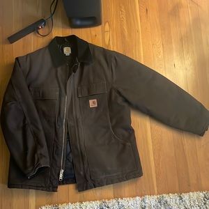Dark Brown Loose Fit Traditional Carharrt Jacket